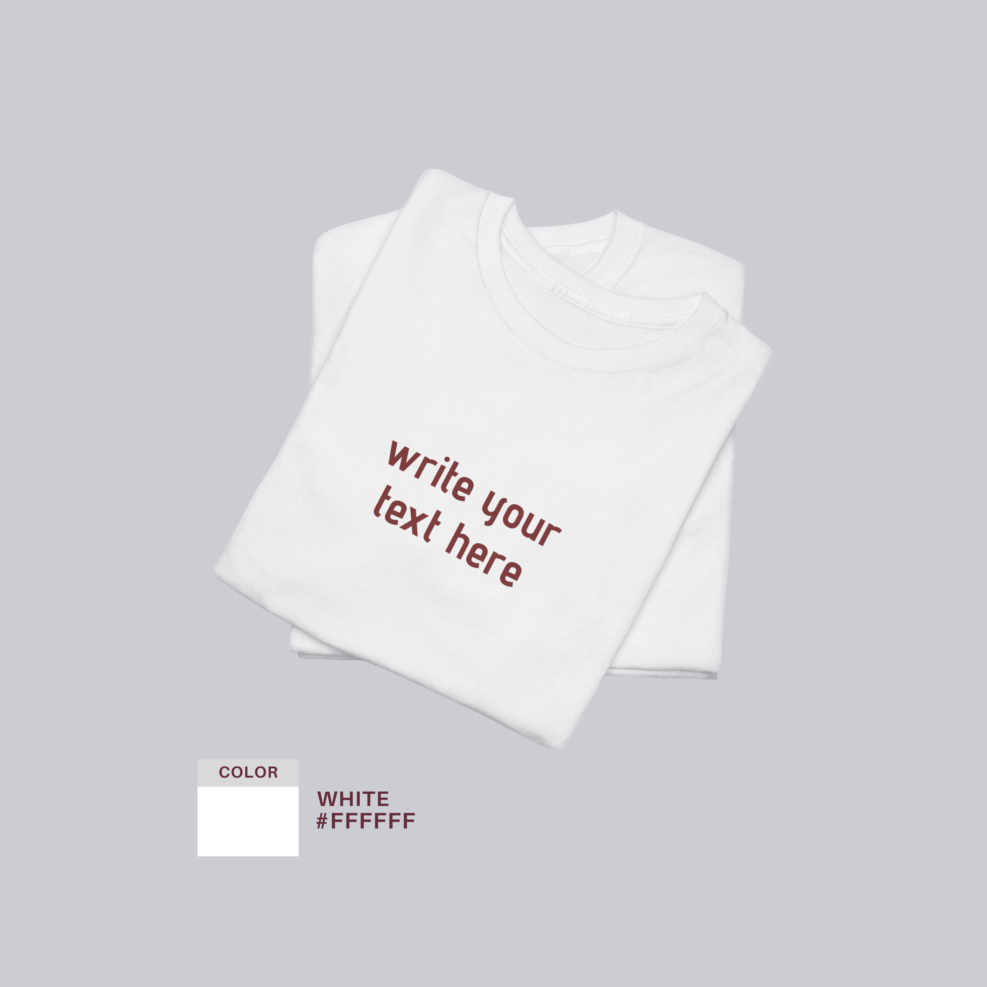 Personalized Custom Text T-Shirt – Create Your Own Message, Unisex Cotton Tee