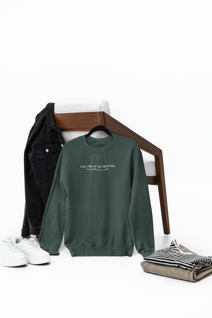 Law of Attraction Crewneck Sweatshirt – “Manifesting Is Real” Unisex Fleece