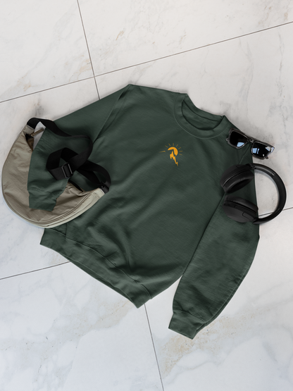 Unisex Sunrise Mountain Minimalist Sweatshirt –Unisex Heavy Crewneck