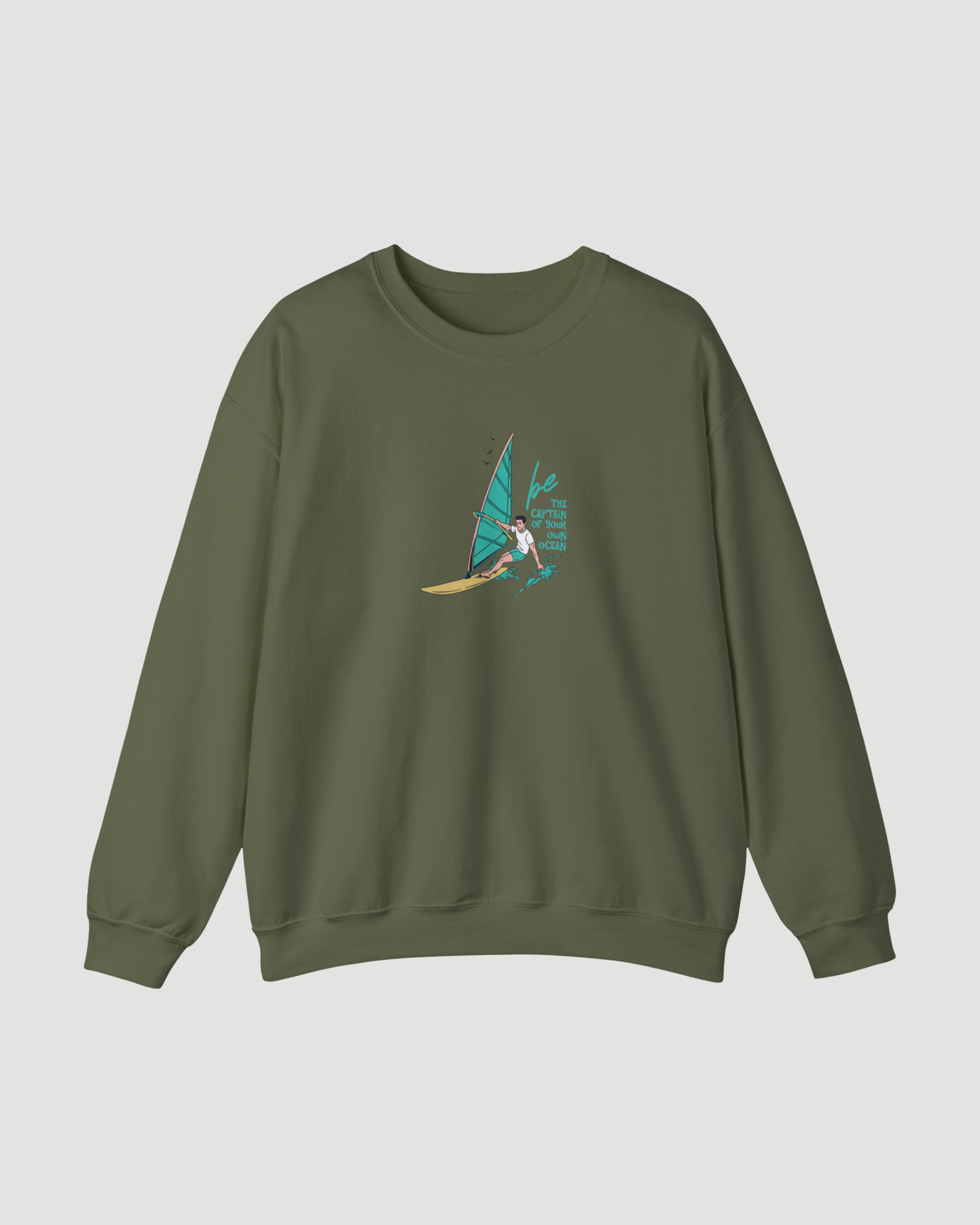 Be the Captain of Your Own Ocean Surf Sweatshirt – Unisex Windsurfing Crewneck Pullover