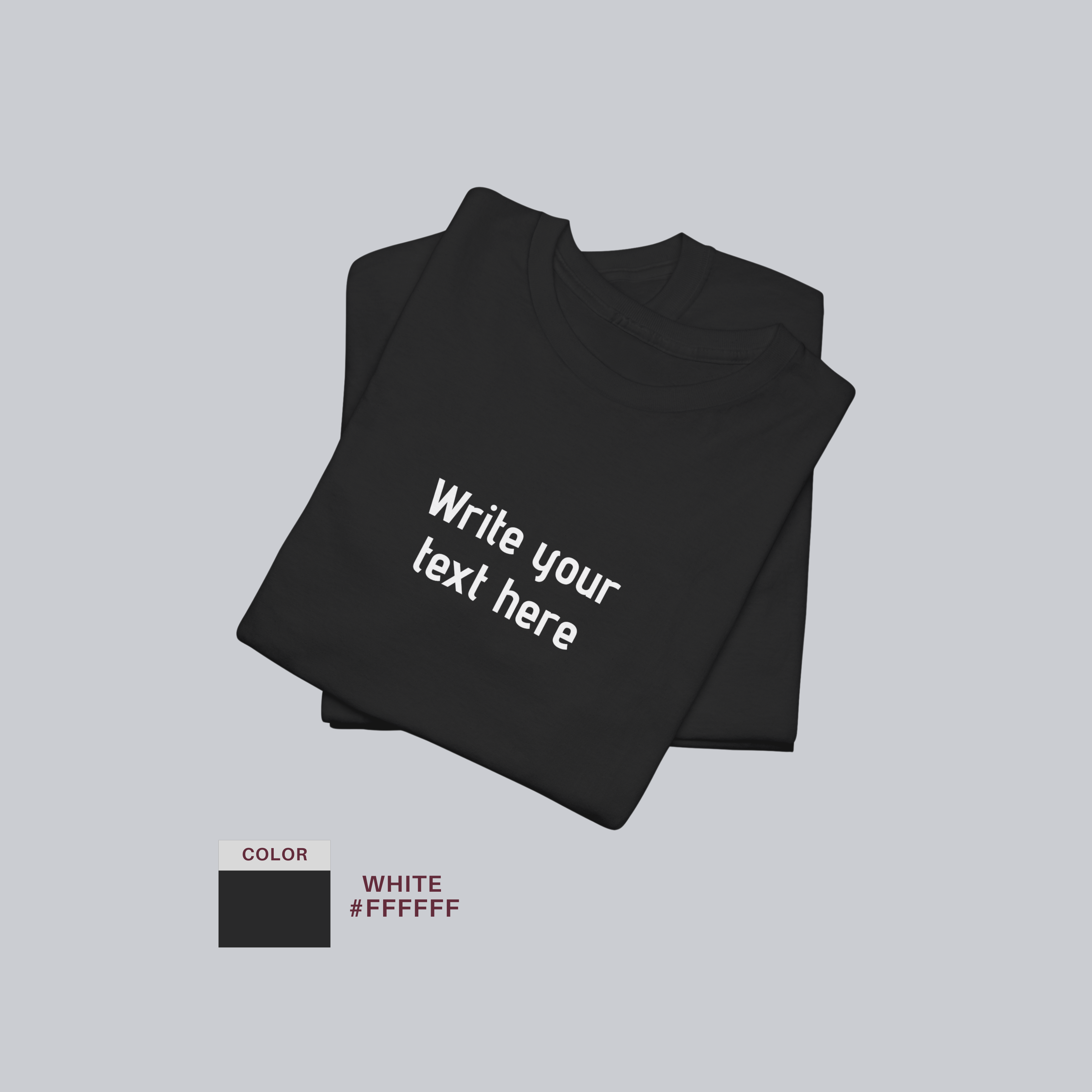 Personalized Custom Text T-Shirt – create your own message, Unisex Cotton Tee