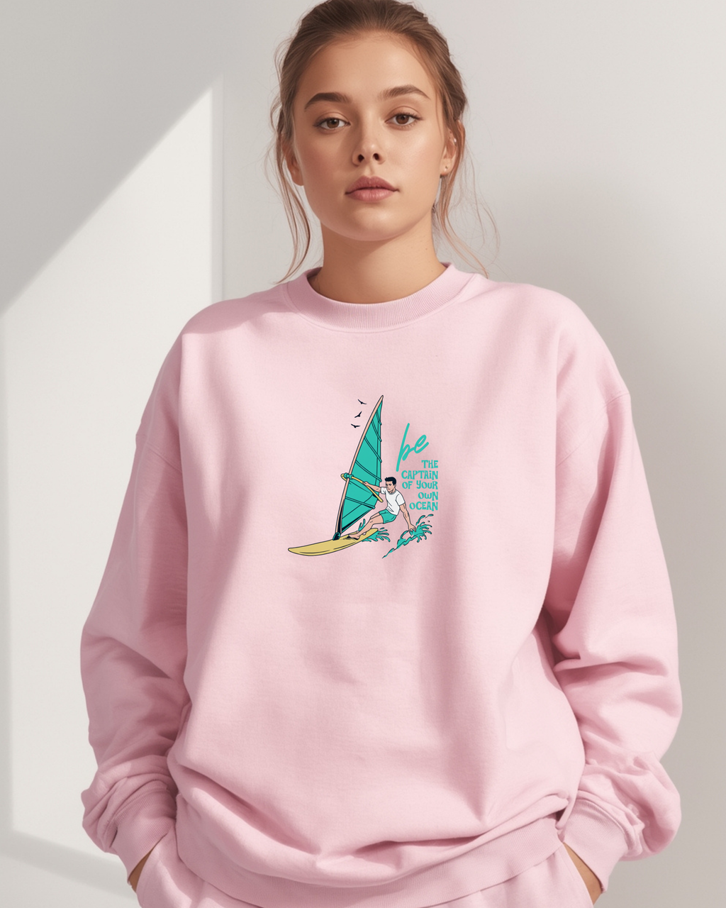 Be the Captain of Your Own Ocean Surf Sweatshirt – Unisex Windsurfing Crewneck Pullover