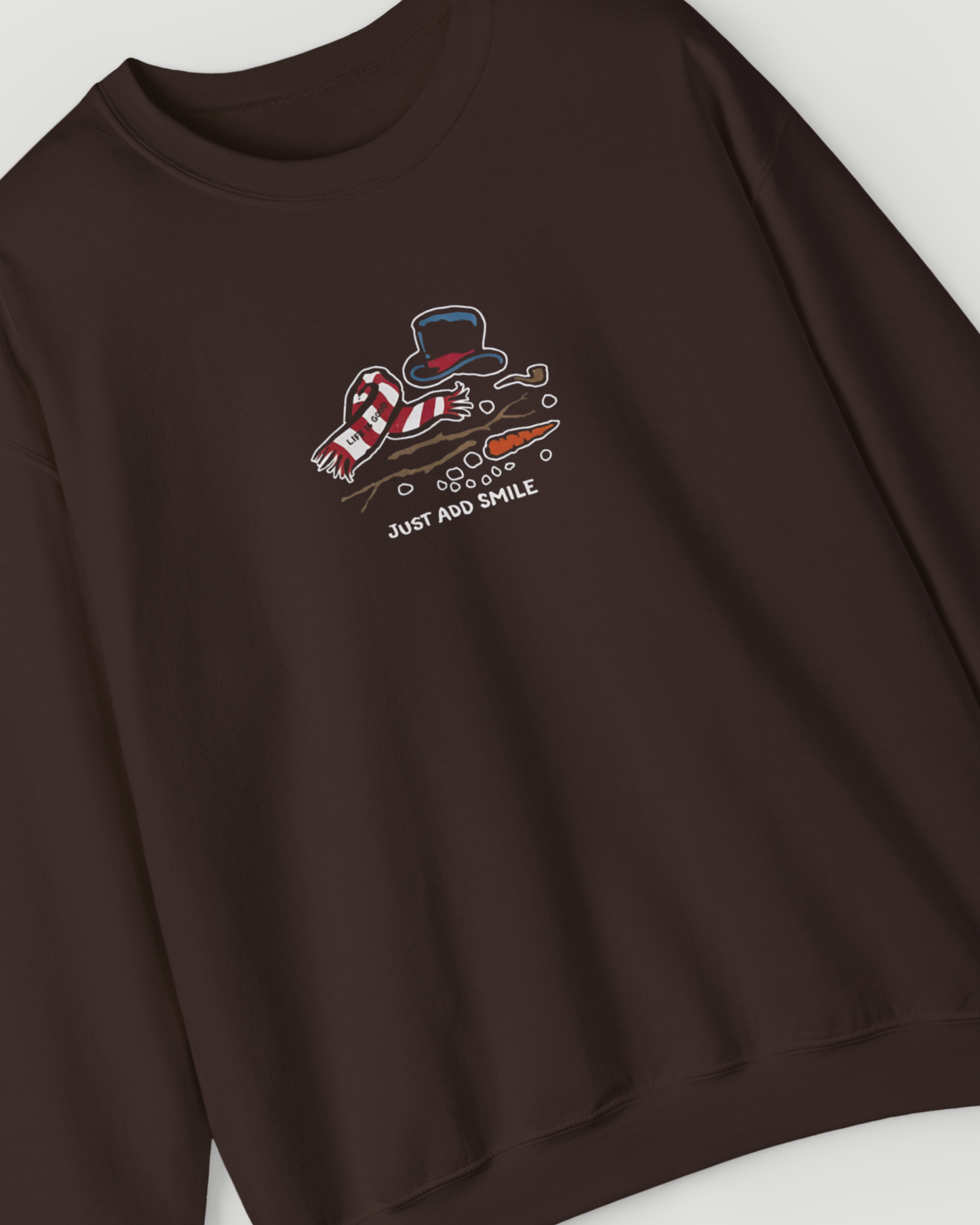 Just Add Smile Snowman Crewneck Sweatshirt – Cozy Winter Pullover