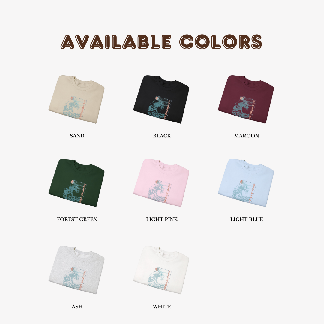 Be the captain of your own ocean Sweatshirt – Vintage Japanese Art, Soft Cotton Pullover, Stylish Unisex